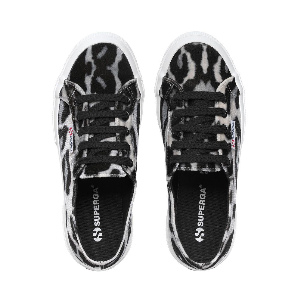 Superga 2750 Fanvelvetw Black Sneakers - Women's Sneakers USA | US9234463